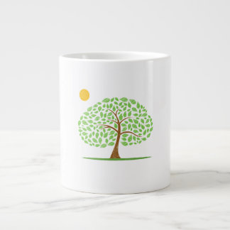 Caneca De Café Grande design de ecologia de carvalho