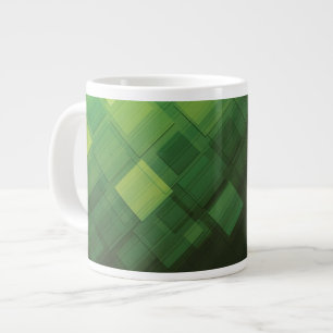 Caneca De Café Grande design de tecnologia de abstrato verde