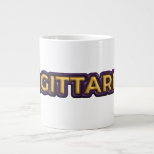 Caneca De Café Grande Design de Texto do Signo de Sagitário
