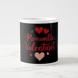 Caneca De Café Grande Design de tipografia de amor mínimo para o Dia dos