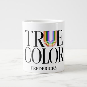 Caneca De Café Grande Design de Tipografia Personalizada Editorial True