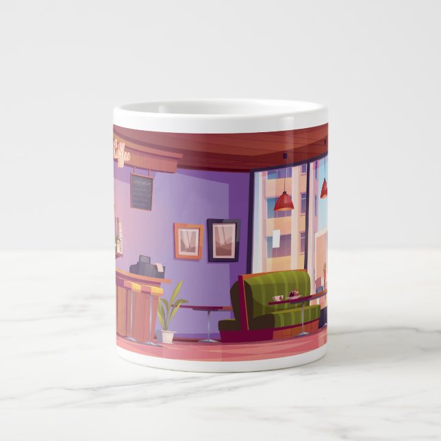 Caneca De Café Grande Design Envolvente de Café Fofo (Frente)