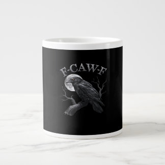 Caneca De Café Grande Design F-Caw-F Clássico Gótico da Lua Pássaro Lega