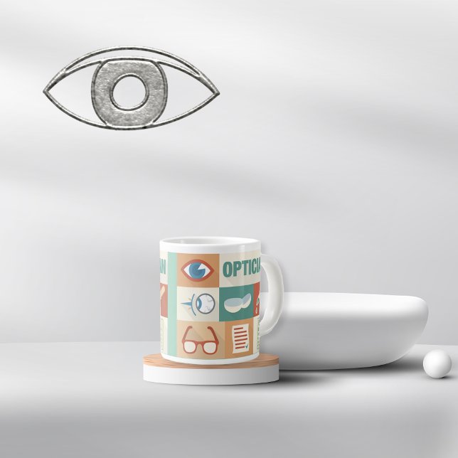 Caneca De Café Grande Design Icônica de óptica profissional (Criador carregado)