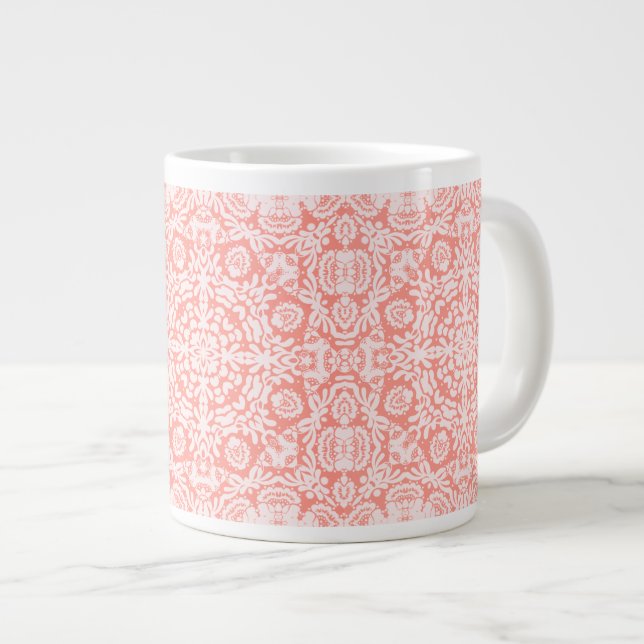 Caneca De Café Grande Design Jumbo Mug cor-de-rosa (Frente Esquerda)
