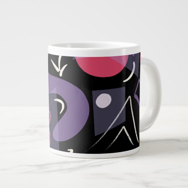 Caneca De Café Grande Design retrô de mug grandes (Frente Esquerda)