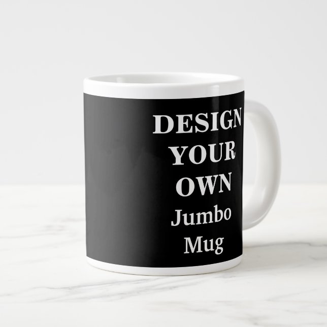 Caneca De Café Grande Design seu próprio Jumbo Mug - Preto (Frente Esquerda)