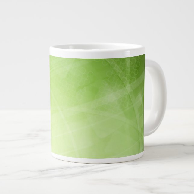 Caneca De Café Grande design verde no estilo high-tech (Frente Esquerda)
