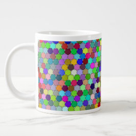 Caneca De Café Grande Deslocamento de hexágonos 20oz Mug