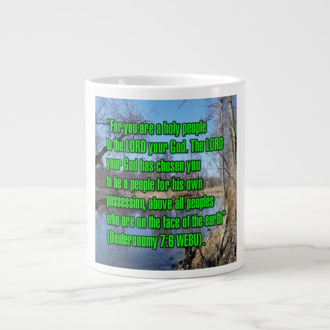 Caneca De Café Grande Desuteronomia 7:6 WEBU Mug (Frente)
