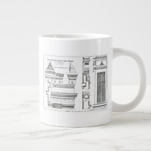 Caneca De Café Grande Detalhes Arquitetônicos das Câmaras Gregas