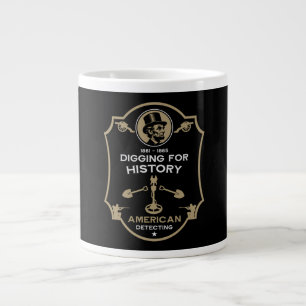 Caneca De Café Grande Detecção de Metais da Guerra Civil Americana