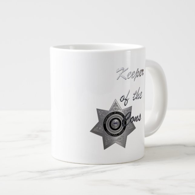 Caneca De Café Grande Detentor dos Cons, Oficiais da CIA Jumbo Mug SILVE (Frente Esquerda)