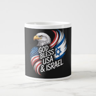 Caneca De Café Grande Deus Abençoe a Israel EUA