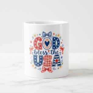 Caneca De Café Grande Deus abençoe os EUA