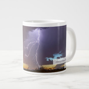 Caneca De Café Grande Deus da Glória Troveja Salmo 105:39 KJV