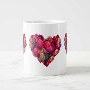 Caneca De Café Grande Deus Diz Que Sou Uma Menina Cristã Com Laço De Ren