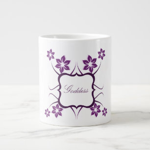 Caneca De Café Grande Deusa Floral Jumbo Mug, Roxo