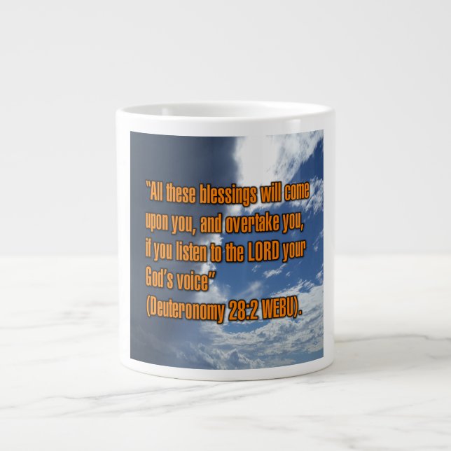 Caneca De Café Grande Deuteronômio 28:2 WEBU Mug (Frente)