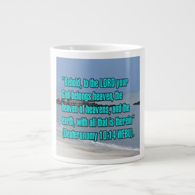 Caneca De Café Grande Deuteronomy 10:14 WEBU Mug (Frente)