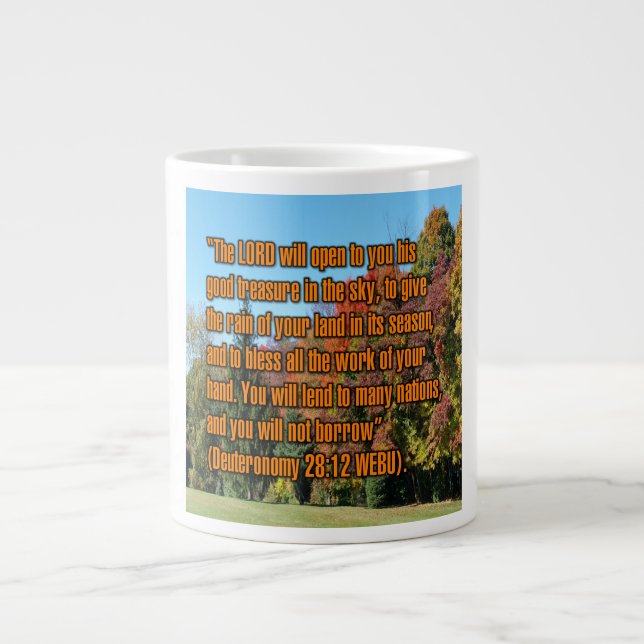 Caneca De Café Grande Deuteronomy 28:12 WEBU Mug (Frente)