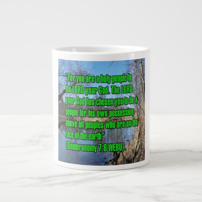Caneca De Café Grande Deuteronomy 7:6 WEBU  Mug (Frente)