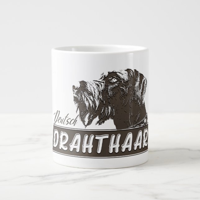 Caneca De Café Grande Deutsch Drahthaar (Frente)