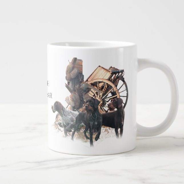 Caneca De Café Grande Deutsch Drahthaar (Direita)