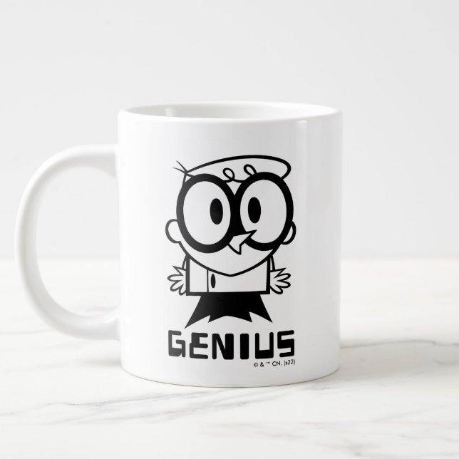 Caneca De Café Grande Dexter "Genius" - Gráfico de Contorno (Esquerda)