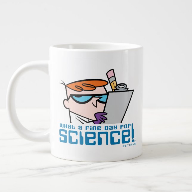 Caneca De Café Grande Dexter - Que Bom Dia Para A Ciência! (Esquerda)