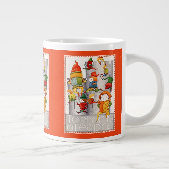 Caneca De Café Grande DEZ SENHORAS A LIDERAR Grande Mug - Vermelho (Direita)