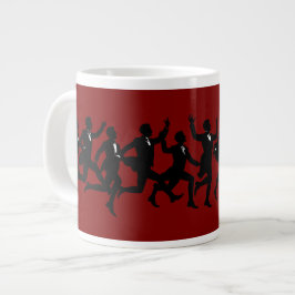 Caneca De Café Grande Dez Senhores Saltando Estêncil 5