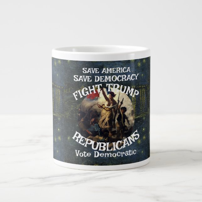 Caneca De Café Grande DHS CBP Lei de Insurreição Lei Marcial Declarada P (Frente)