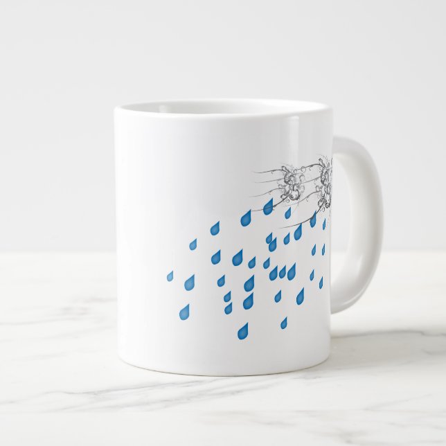 Caneca De Café Grande Dia da Chuva - 20 oz - Café Mug (Frente Esquerda)