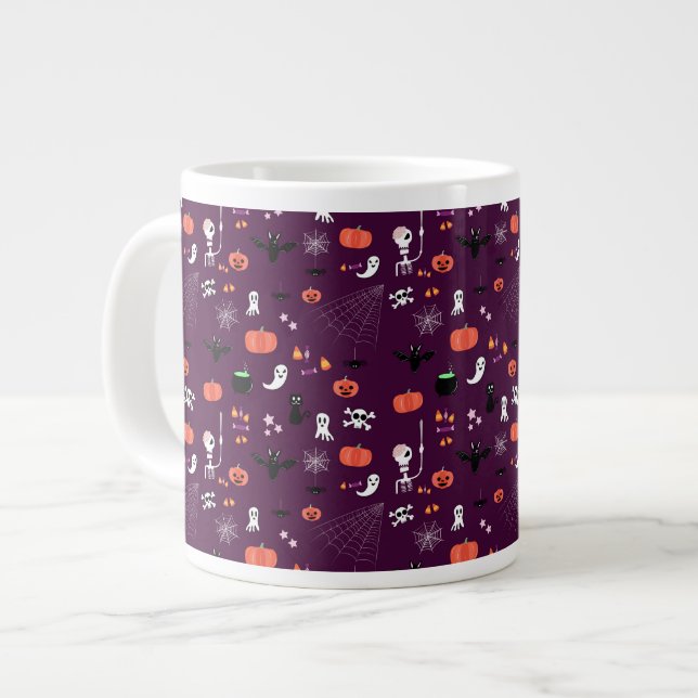 Caneca De Café Grande Dia das Bruxas (Frente Esquerda)