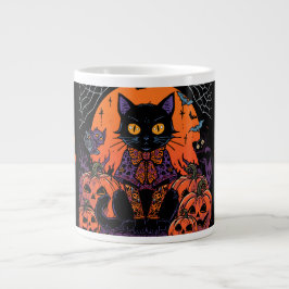 Caneca De Café Grande Dia das Bruxas,O Ladrão do Pomar de Abóboras ,Gato