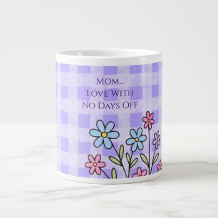 Caneca De Café Grande Dia das Mães, Amor de Mãe Sem Férias, Moderno