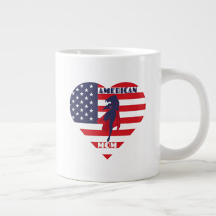 Caneca De Café Grande Dia das Mães, Mãe Americana