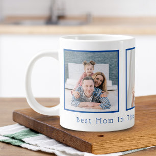 Caneca De Café Grande Dia das Mães Melhor Mãe do Mundo Multi Foto
