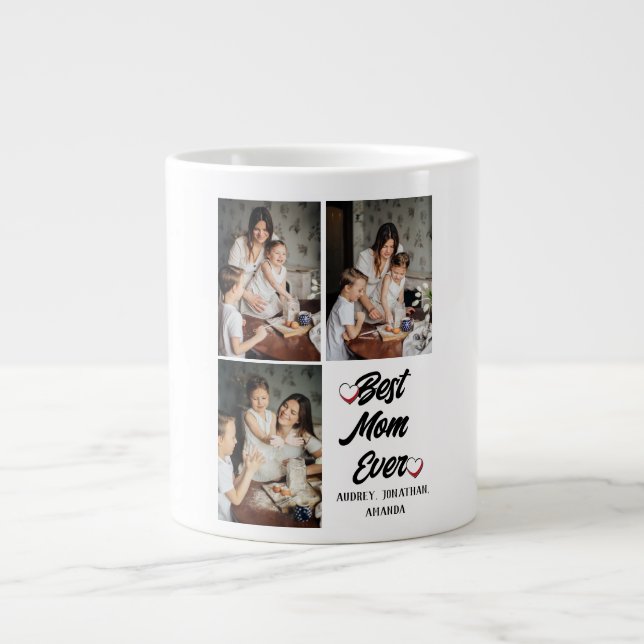 Caneca De Café Grande Dia de as mães personalizado, presente de colagem  (Frente)