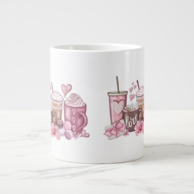 Caneca De Café Grande Dia de os namorados (Frente)