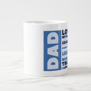 Caneca De Café Grande Dia de os pais Feliz - Presente Jumbo Mug