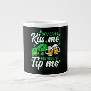 Caneca De Café Grande Dia de São Patrício Shamrock Sortudo