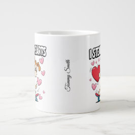 Caneca De Café Grande Dia do Namorados Engraçado - Bonito, Moderno e Hum
