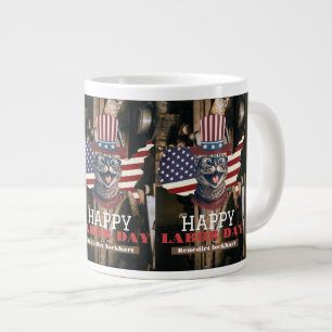 Caneca De Café Grande Dia do Trabalho do Trabalhador Elegante Solidaried