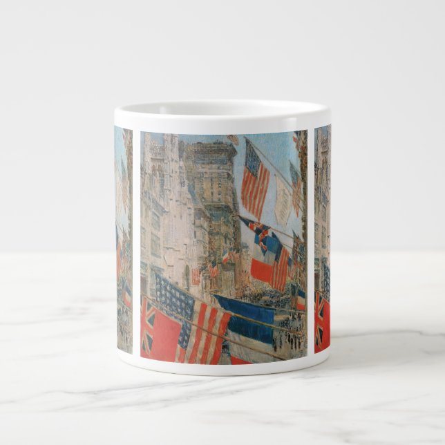 Caneca De Café Grande Dia dos Aliados, maio de 1917, por Childe Hassam,  (Frente)