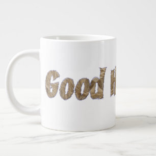 Caneca De Café Grande Dia dos Cabelos Engraçados e Realistas Tipografia