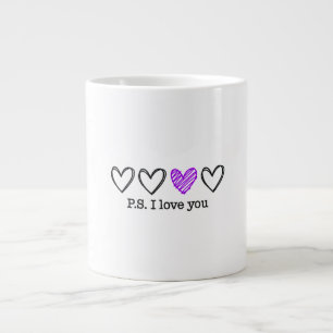 Caneca De Café Grande Dia dos Namorados do Dia dos Namorados Coração Rox