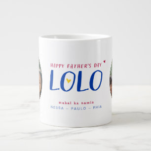 Caneca De Café Grande Dia dos Pais Filipino com Foto Personalizada