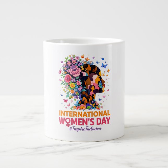 Caneca De Café Grande Dia Internacional da Mulher (Frente)